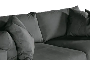 Menard Sofagruppe 4-seters + 4-seters Manchestersofa - Grå - Møbler - Sofaer - Sofagrupper