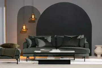 Menard Sofagruppe 4-seters + 4-seters Manchestersofa - Grønn - Møbler - Sofaer - Sofagrupper