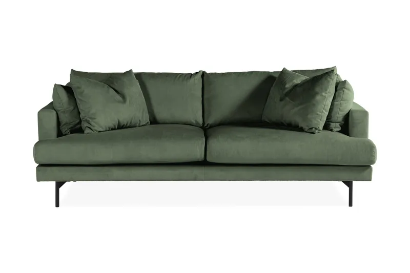 Menard Sofagruppe 4-seters + 4-seters Manchestersofa - Grønn - Møbler - Sofaer - Sofagrupper