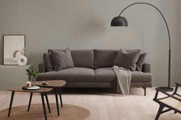 Menard Sofagruppe 4-seters + 4-seters Manchestersofa - Mørk grå - Møbler - Sofaer - Sofagrupper