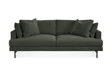 Menard Sofagruppe 4-seters + 4-seters Manchestersofa - Mørkegrønn - Møbler - Sofaer - Sofagrupper