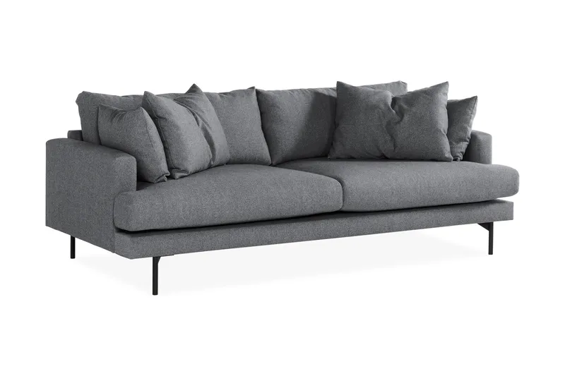 Menard Sofagruppe 4-seters + 4-seters Stoffsofa - Mørk grå - Møbler - Sofaer - Sofagrupper