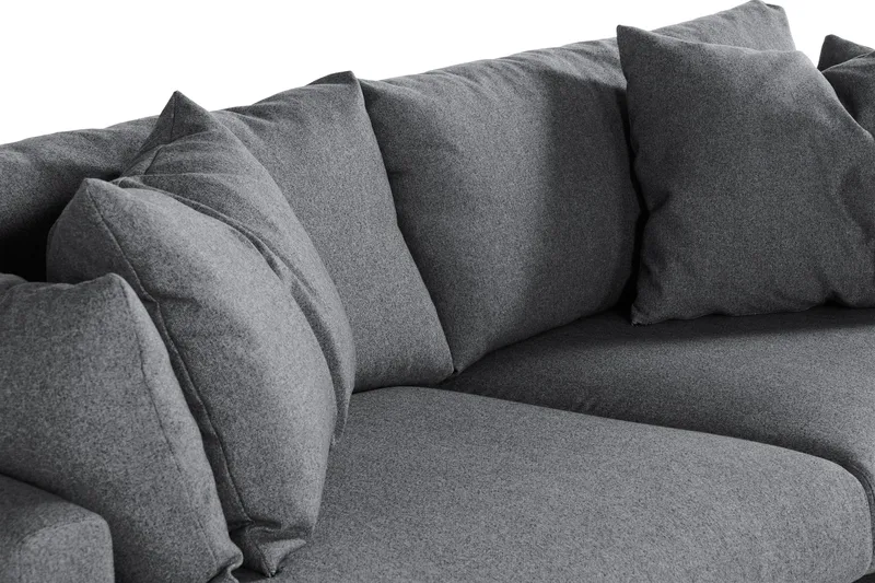 Menard Sofagruppe 4-seters + 4-seters Stoffsofa - Mørk grå - Møbler - Sofaer - Sofagrupper