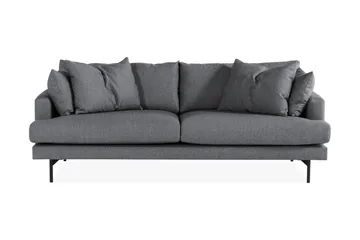 Menard Sofagruppe 4-seters + 4-seters Stoffsofa - Mørk grå - Møbler - Sofaer - Sofagrupper