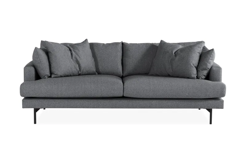 Menard Sofagruppe 4-seters + 4-seters Stoffsofa - Mørk grå - Møbler - Sofaer - Sofagrupper