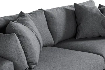 Menard Sofagruppe 4-seters + 4-seters Stoffsofa - Mørk grå - Møbler - Sofaer - Sofagrupper