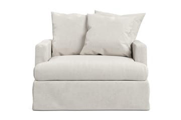 Menard Sofagruppe 4-seters Høyrevendt L-formet Sjeselongsofa + Lenestol i Bouclé - Hvit - Møbler - Sofaer - Sofaer med sjeselong