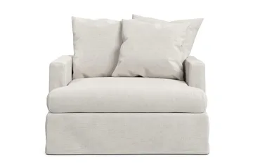 Menard Sofagruppe 4-seters Høyrevendt L-formet Sjeselongsofa + Lenestol i Bouclé - Hvit - Møbler - Sofaer - Sofagrupper