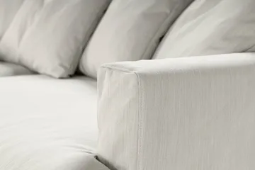 Menard Sofagruppe 4-seters Venstrevendt L-formet Sjeselongsofa + Lenestol i Stoff - Lys grå - Møbler - Sofaer - Sofagrupper