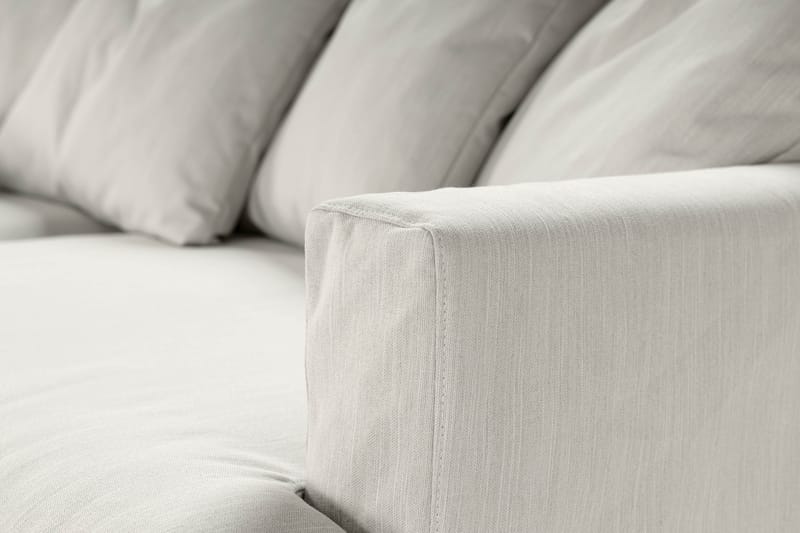 Menard Sofagruppe 4-seters Venstrevendt L-formet Sjeselongsofa + Lenestol i Stoff - Lys grå - Møbler - Sofaer - Sofagrupper