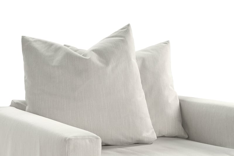 Menard Sofagruppe 4-seters Venstrevendt L-formet Sjeselongsofa + Lenestol i Stoff - Lys grå - Møbler - Sofaer - Sofaer med sjeselong