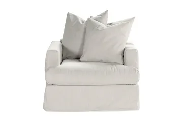 Menard Sofagruppe 4-seters Venstrevendt L-formet Sjeselongsofa + Lenestol i Stoff - Lys grå - Møbler - Sofaer - Sofagrupper