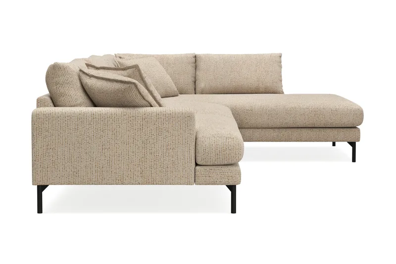 Menard Premium 5-seters høyrevendt L-formet dyp sjeselongsofa i chenille - Beige - Møbler - Sofaer - Sofaer med sjeselong