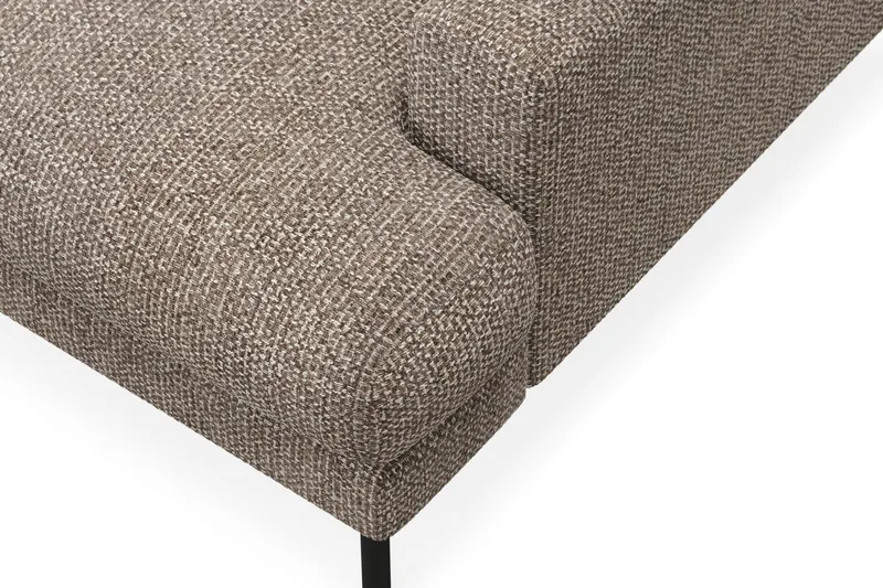 Menard Premium 5-personers Venstrevendt L-formet Dyb ChaiselongSofa i Chenille - Brun - Møbler - Sofaer - Sofaer med sjeselong