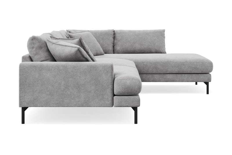 Menard Premium 5-seters høyrevendt L-formet dyp sjeselongsofa i chenille - Grå - Møbler - Sofaer - Sofaer med sjeselong