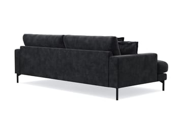 Menard Premium 4-seters dyp sofa i chenille - Svart - Møbler - Sofaer - 4 seter sofa