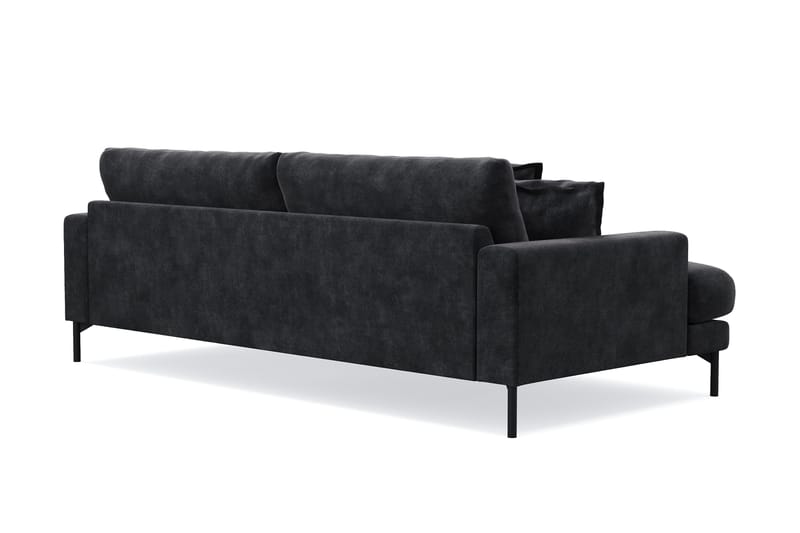 Menard Premium 4-seters dyp sofa i chenille - Svart - Møbler - Sofaer - 4 seter sofa