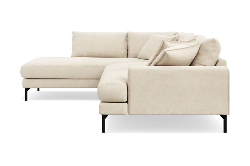 Menard Premium 5-seters venstrevendt L-formet dyp sjeselongsofa i chenille - Beige - Møbler - Sofaer - Sofaer med sjeselong