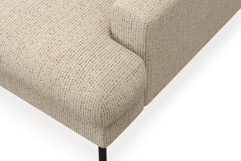 Menard Premium 5-seters venstrevendt L-formet dyp sjeselongsofa i chenille - Beige - Møbler - Sofaer - Sofaer med sjeselong