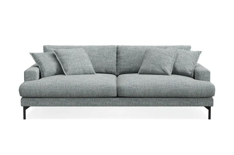 Menard Premium 4-personers Dyb Sofa i Chenille, Grå/Blå