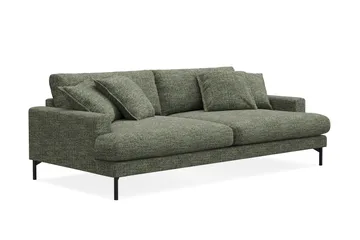 Menard Premium 4-personers Dyb Sofa i Chenille - Grøn - Møbler - Sofaer - 4 seter sofa