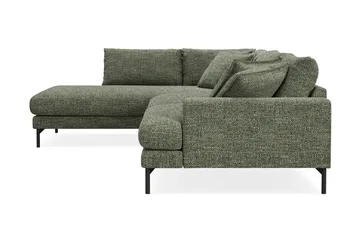 Menard Premium 5-personers Venstrevendt L-formet Dyb ChaiselongSofa i Chenille - Grøn - Møbler - Sofaer - Sofaer med sjeselong