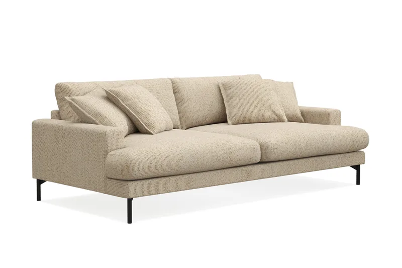 Menard Premium 4-personers Dyb Sofa i Chenille - Beige - Møbler - Sofaer - 4 seter sofa