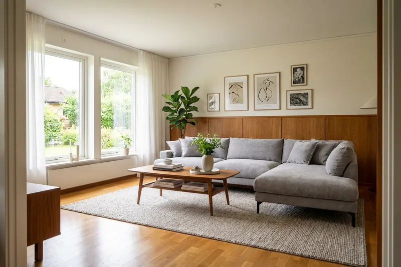 Menard Premium 5-seters høyrevendt L-formet dyp sjeselongsofa i chenille - Grå - Møbler - Sofaer - Sofaer med sjeselong