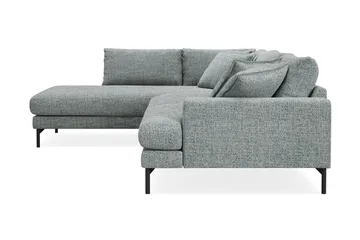 Menard Premium 5-personers Venstrevendt L-formet Dyb ChaiselongSofa i Chenille - Grå/Blå - Møbler - Sofaer - Sofaer med sjeselong