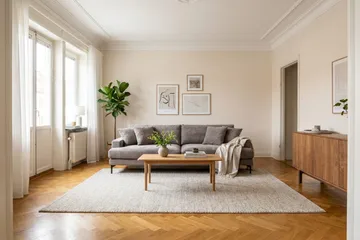 Menard Premium 4-seters dyp sofa i chenille - Grå/Brun - Møbler - Sofaer - 4 seter sofa
