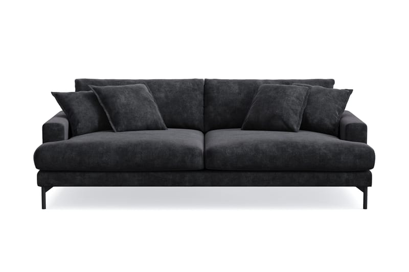 Menard Premium 4-seters dyp sofa i chenille, Svart