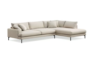 Menard Premium 5-seters høyrevendt L-formet dyp sjeselongsofa i stoff - Beige - Møbler - Sofaer - Sofaer med sjeselong