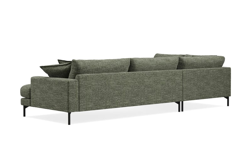 Menard Premium 5-personers Venstrevendt L-formet Dyb ChaiselongSofa i Chenille - Grøn - Møbler - Sofaer - Sofaer med sjeselong