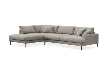 Menard Premium 5-personers Venstrevendt L-formet Dyb ChaiselongSofa i Chenille - Grå - Møbler - Sofaer - Sofaer med sjeselong