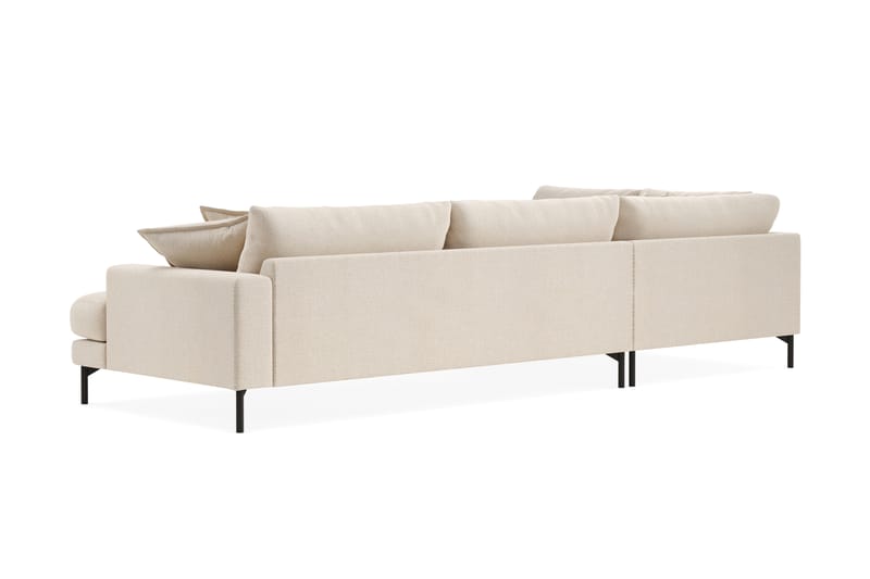 Menard Premium 5-personers Venstrevendt L-formet Dyb ChaiselongSofa i Chenille - Lys Beige - Møbler - Sofaer - Sofaer med sjeselong