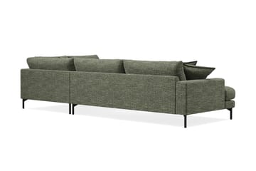 Menard Premium 5-personers Højrevendt L-formet Dyb ChaiselongSofa i Chenille - Grøn - Møbler - Sofaer - Sofaer med sjeselong