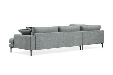 Menard Premium 5-personers Venstrevendt L-formet Dyb ChaiselongSofa i Chenille - Grå/Blå - Møbler - Sofaer - Sofaer med sjeselong