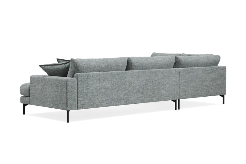 Menard Premium 5-personers Venstrevendt L-formet Dyb ChaiselongSofa i Chenille - Grå/Blå - Møbler - Sofaer - Sofaer med sjeselong