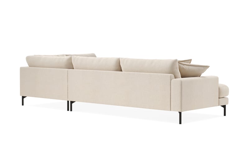 Menard Premium 5-personers Højrevendt L-formet Dyb ChaiselongSofa i Chenille - Lys Beige - Møbler - Sofaer - Sofaer med sjeselong
