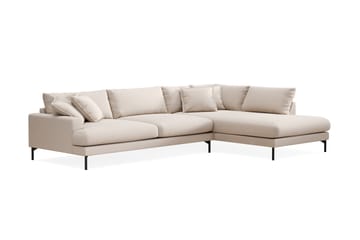 Menard Premium 5-personers Højrevendt L-formet Dyb ChaiselongSofa i Bouclé - Lys Beige - Møbler - Sofaer - Sofaer med sjeselong