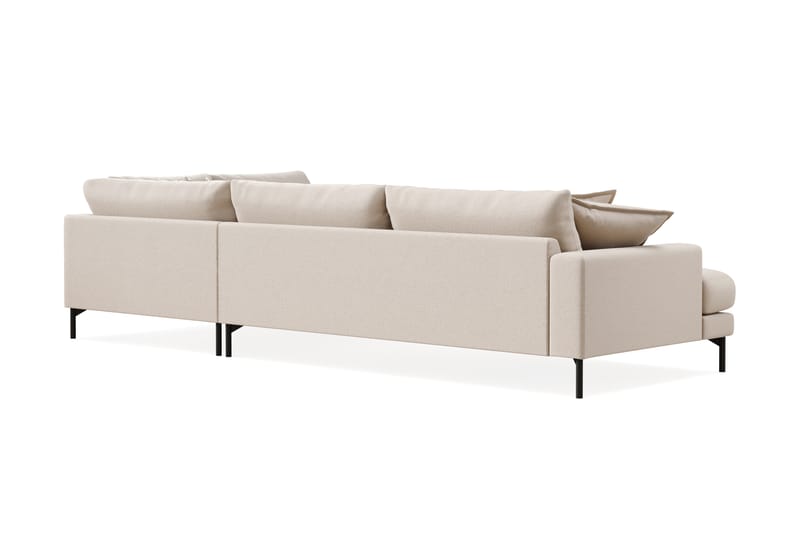 Menard Premium 5-personers Højrevendt L-formet Dyb ChaiselongSofa i Bouclé - Lys Beige - Møbler - Sofaer - Sofaer med sjeselong