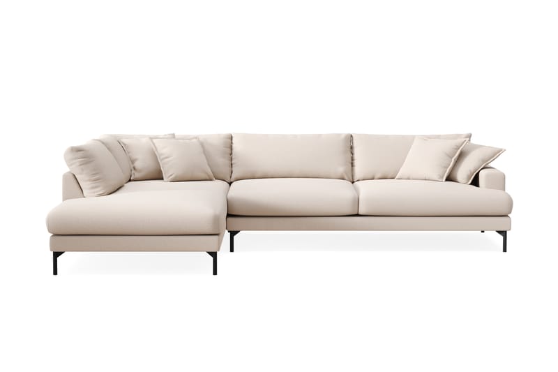 Menard Premium 5-personers Venstrevendt L-formet Dyb ChaiselongSofa i Bouclé - Lys Beige - Møbler - Sofaer - Sofaer med sjeselong