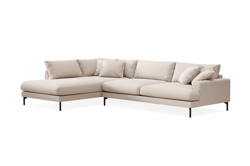 Menard Premium 5-personers Venstrevendt L-formet Dyb ChaiselongSofa i Bouclé - Lys Beige - Møbler - Sofaer - Sofaer med sjeselong
