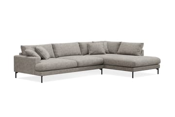 Menard Premium 5-personers H�øjrevendt L-formet Dyb ChaiselongSofa i Chenille - Grå - Møbler - Sofaer - Sofaer med sjeselong