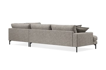 Menard Premium 5-personers Højrevendt L-formet Dyb ChaiselongSofa i Chenille - Grå - Møbler - Sofaer - Sofaer med sjeselong