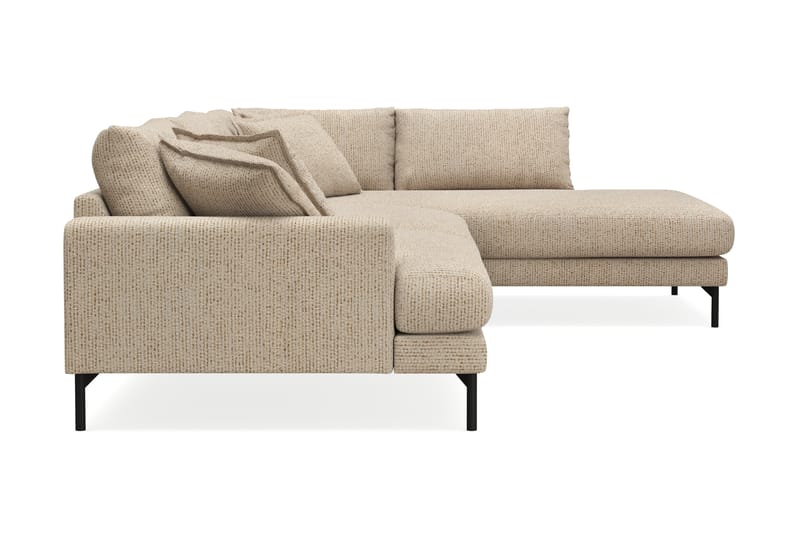 Menard Premium 5-personers Højrevendt L-formet Dyb ChaiselongSofa i Chenille - Beige - Møbler - Sofaer - Sofaer med sjeselong
