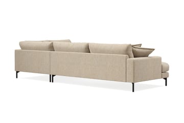 Menard Premium 5-personers Højrevendt L-formet Dyb ChaiselongSofa i Chenille - Beige - Møbler - Sofaer - Sofaer med sjeselong