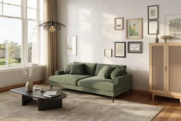 Menard Premium 4-personers Dyb Sofa i Chenille - Grøn - Møbler - Sofaer - 4 seter sofa