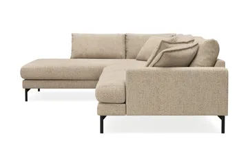 Menard Premium 5-seters venstrevendt L-formet dyp sjeselongsofa i chenille - Beige - Møbler - Sofaer - Sofaer med sjeselong
