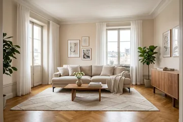 Menard Premium 4-seters dyp sofa i stoff - Beige - Møbler - Sofaer - 4 seter sofa